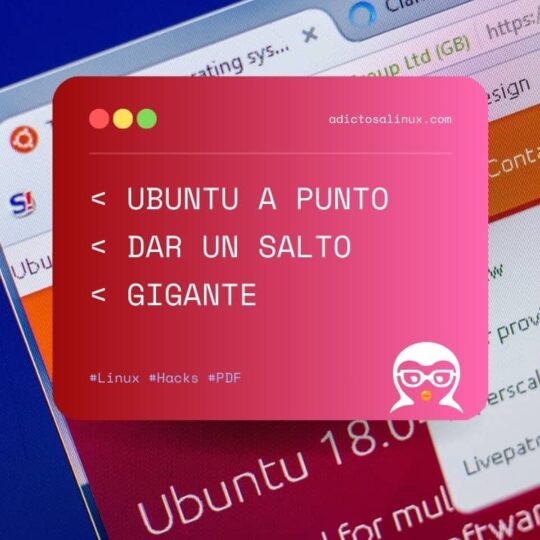 Imagen de una captura de pantalla que anuncia un gran cambio en Ubuntu.
