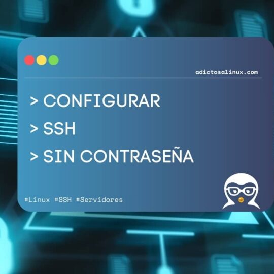 Guía visual para configurar SSH sin contraseña en un sistema Linux, mostrando un diseño limpio y moderno.