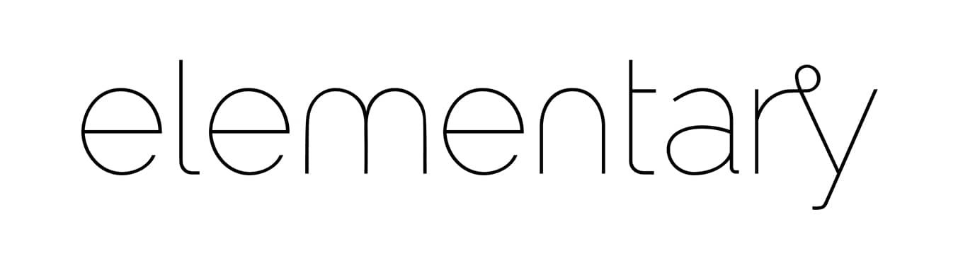 Logotipo de elementary OS, mostrando la palabra "elementary" en una tipografía minimalista.
