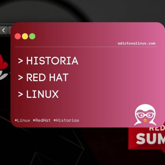 Imagen sobre la Historia de Red Hat y su impacto en el software libre, destacando su relación con Linux.