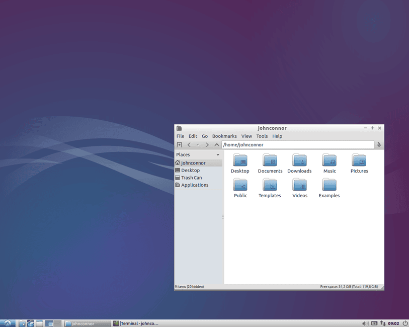 Lubuntu Linux para equipos antiguos. Captura de pantalla del escritorio de Lubuntu, mostrando su interfaz ligera ideal para sistemas con pocos recursos.