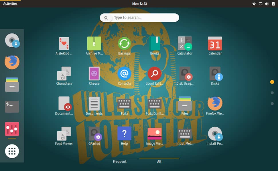Escritorio de Pop!_OS, mostrando sus iconos y opciones. Una distribución Linux para programadores.