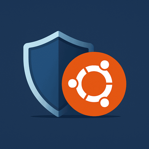 Escudo de seguridad protegiendo un sistema Ubuntu